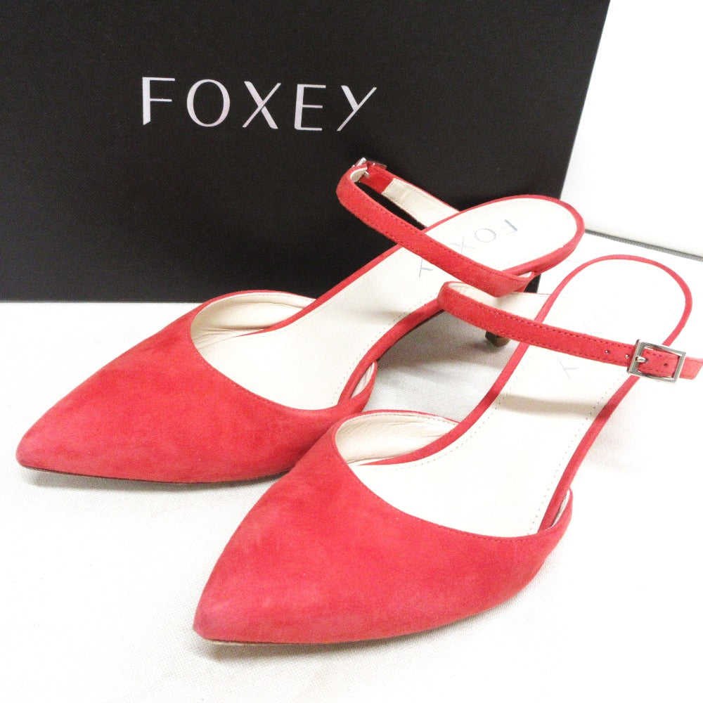 FOXEY POPPY スエードミュールサンダル