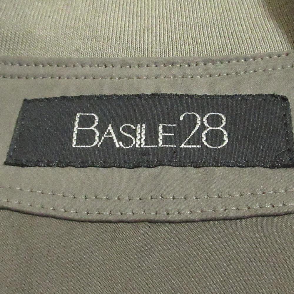 BASILE28 フィブリル キュプラ ノーカラー シャツ