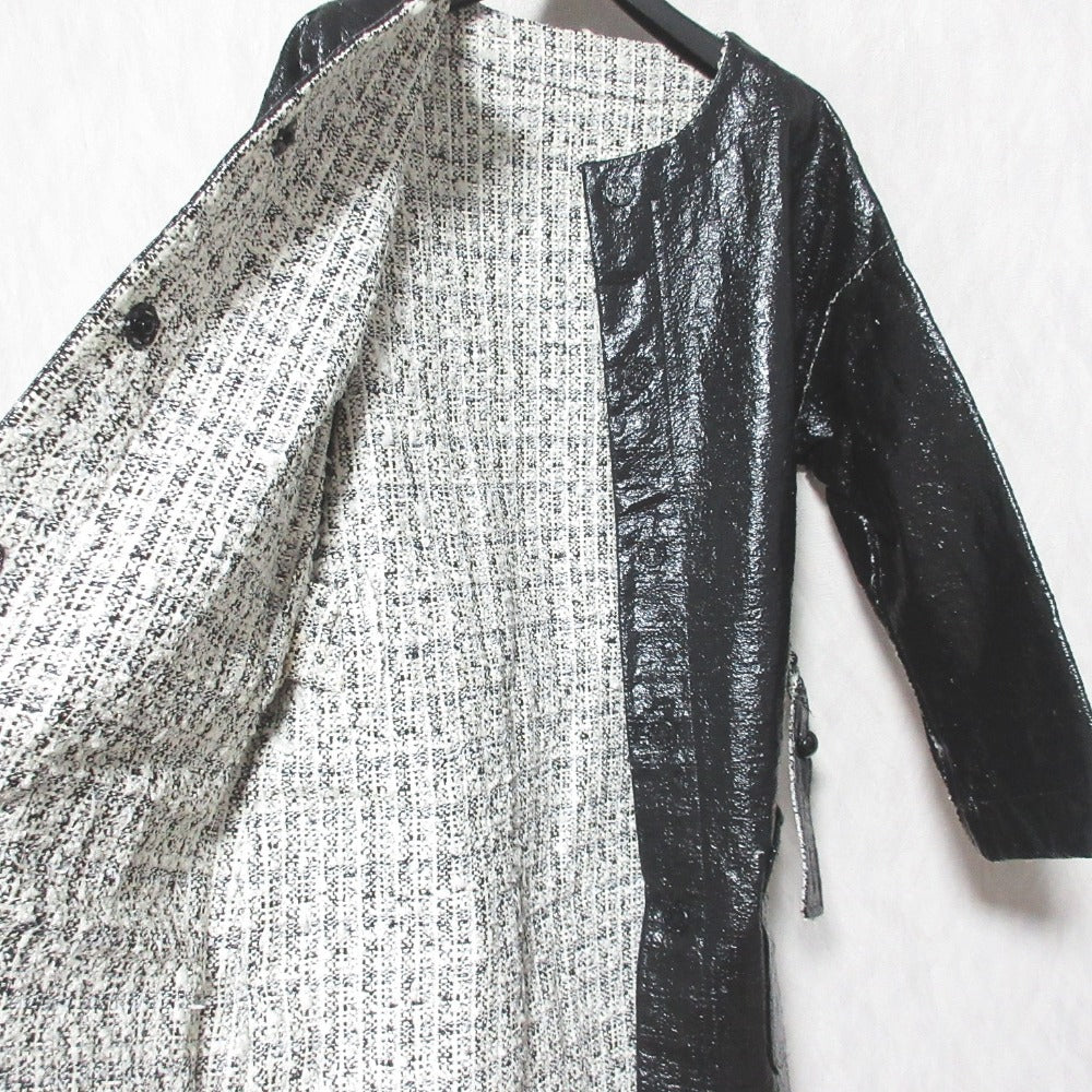 DRESSTERIOR リバーシブル ノーカラー ウール コート