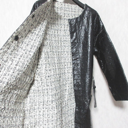 DRESSTERIOR リバーシブル ノーカラー ウール コート