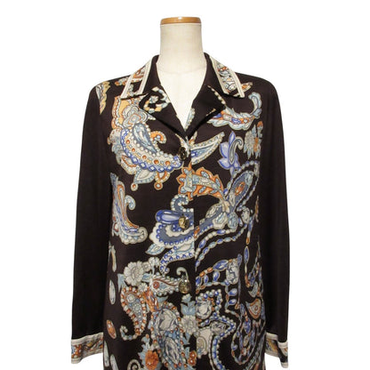 LEONARD FASHION ウール シルク ロング ジャケット