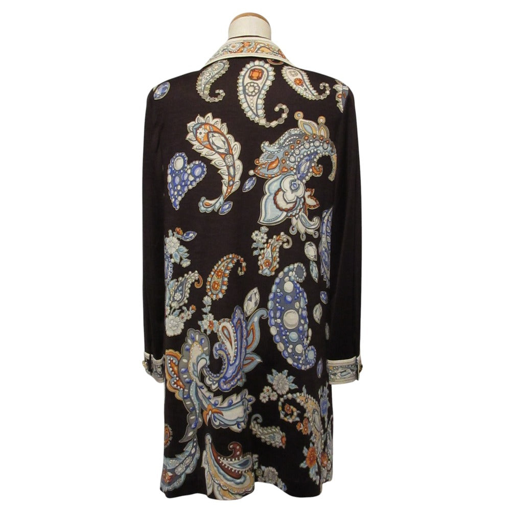 LEONARD FASHION ウール シルク ロング ジャケット
