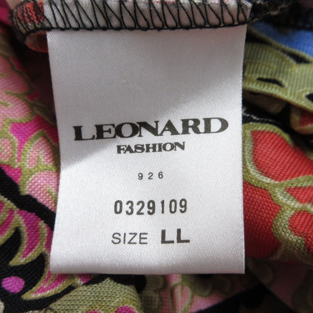 LEONARD FASHION ウール シルク ロング カーディガン