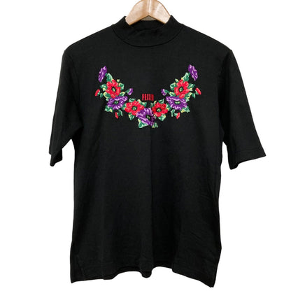 フェイラー フラワー刺繍 コットン半袖カットソー