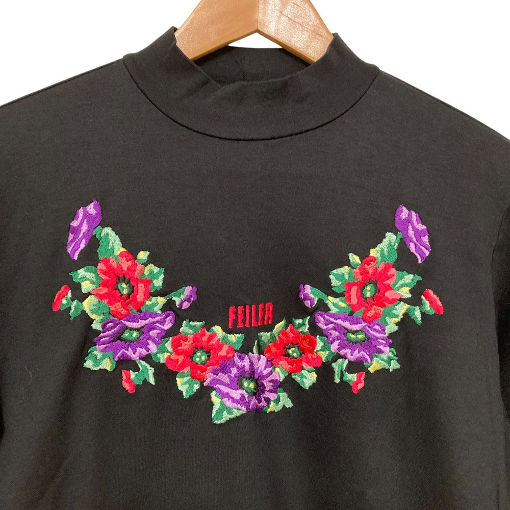 フェイラー フラワー刺繍 コットン半袖カットソー