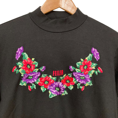 フェイラー フラワー刺繍 コットン半袖カットソー
