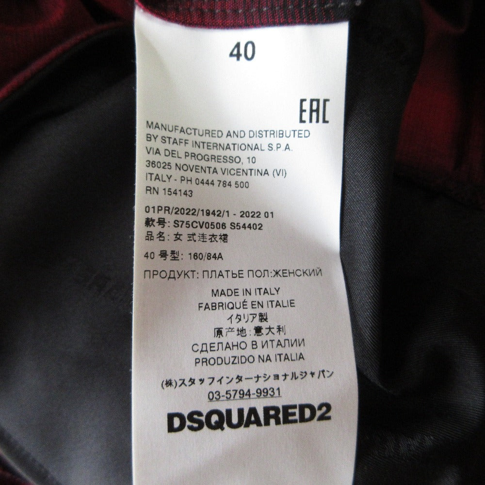 Dsquared2 チェック シアー ドレス