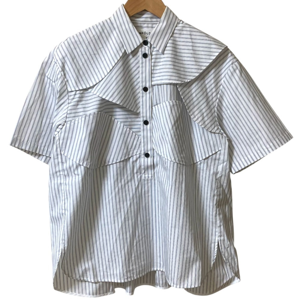 ENFOLD FRONT WING SHIRT ストライプシャツ