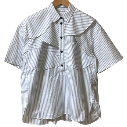 ENFOLD FRONT WING SHIRT ストライプシャツ