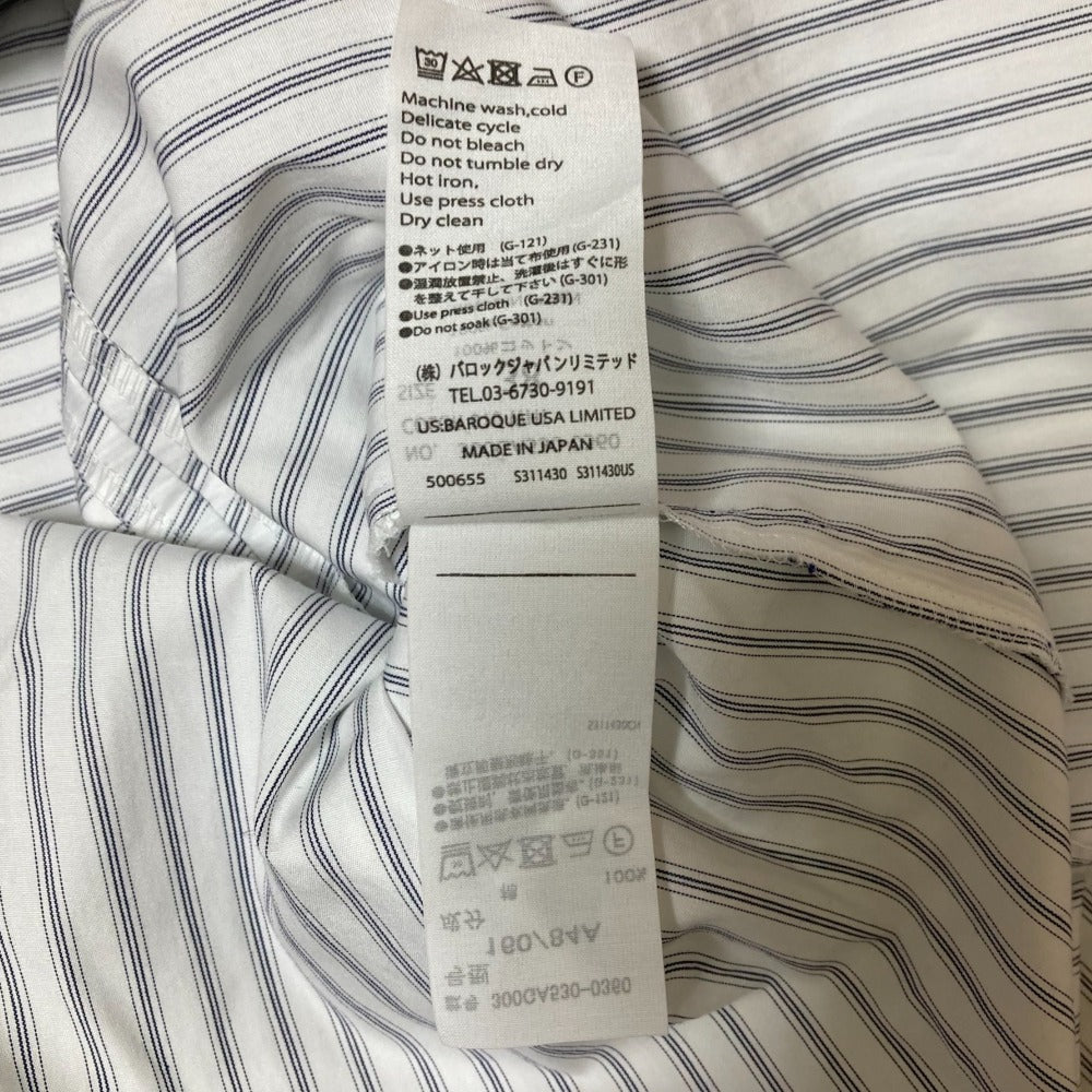 ENFOLD FRONT WING SHIRT ストライプシャツ