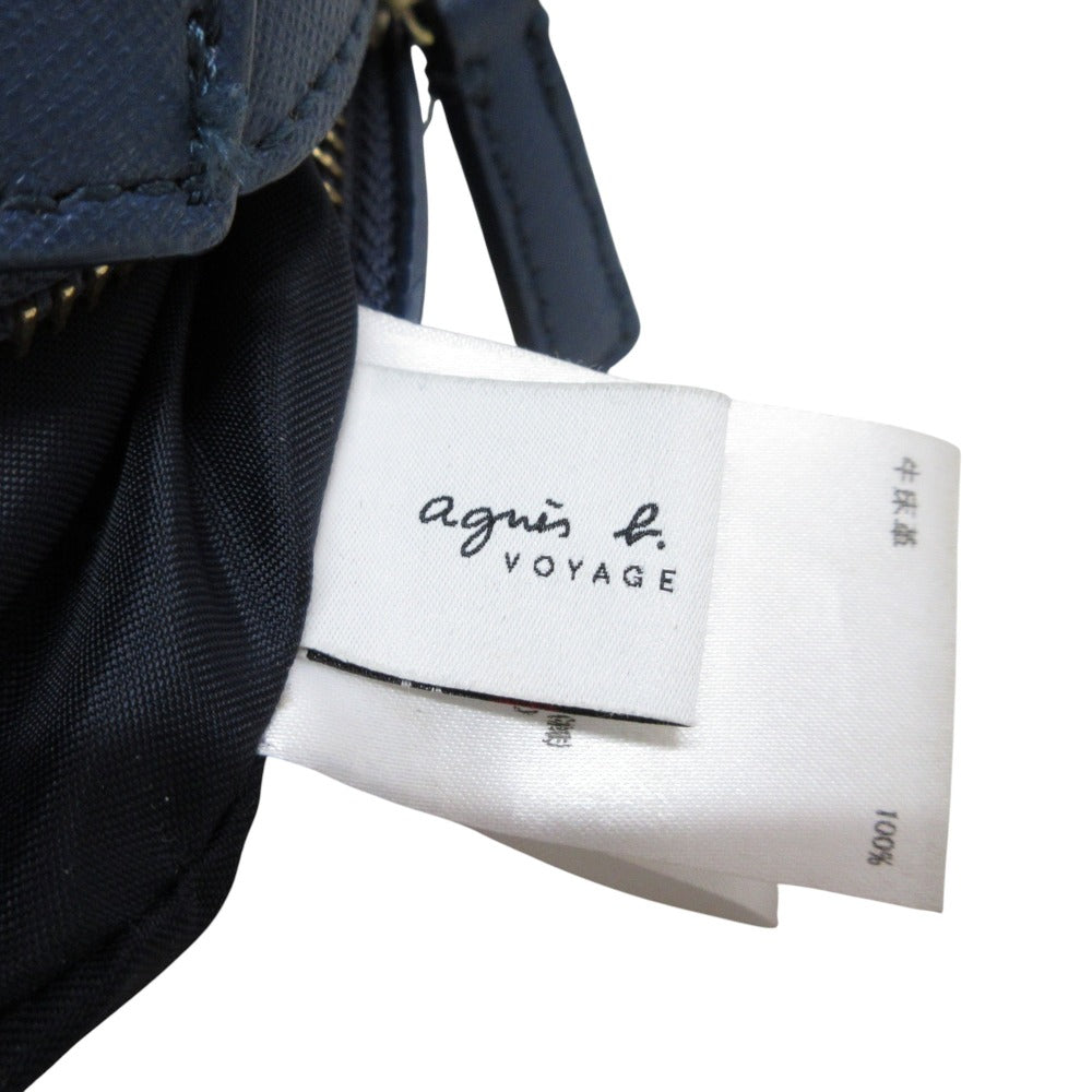 アニエスベー VOYAGE サフィアーノ レザー 2way ボストン バッグ