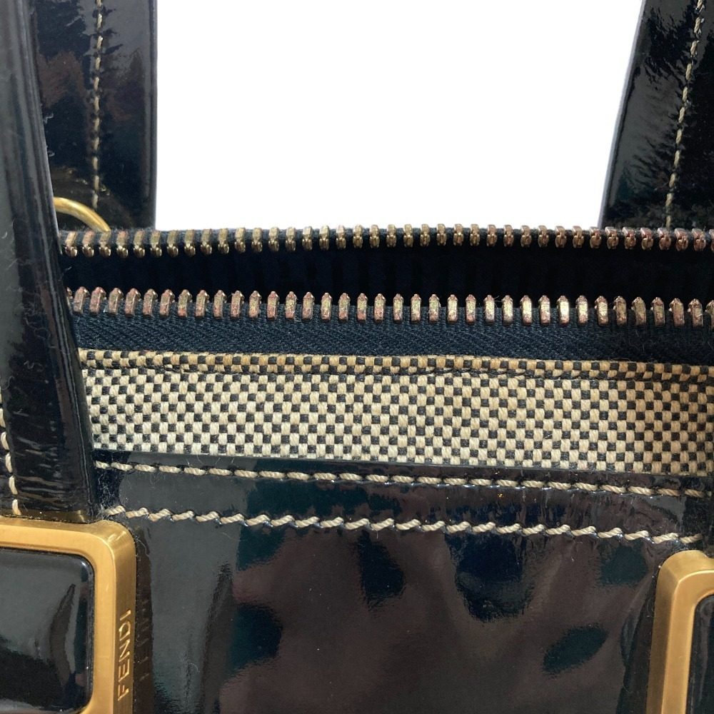 フェンディ カメレオン パテントレザー 2wayバッグ