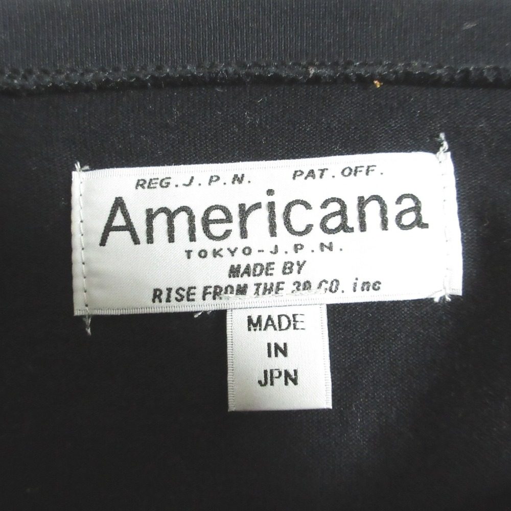 アメリカーナ アシンメトリー ヘム 3/4 スリーブ トップ