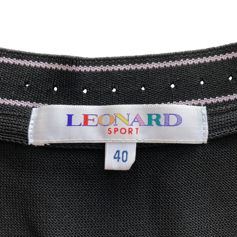 LEONARD SPORT フラワープリント Vネック カーディガン