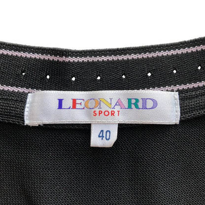 LEONARD SPORT フラワープリント Vネック カーディガン