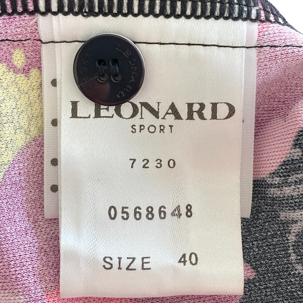 LEONARD SPORT フラワープリント Vネック カーディガン