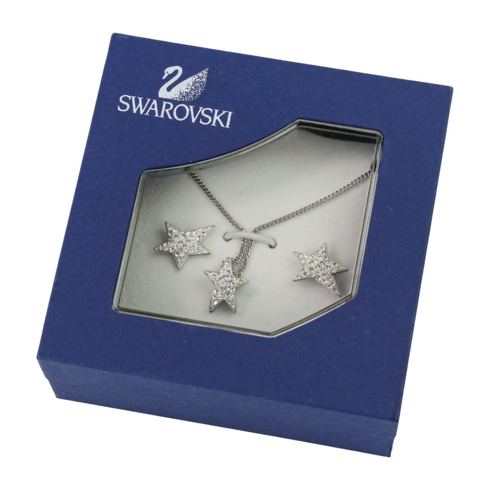 スワロフスキー フリッカー スター ネックレス ピアス セット