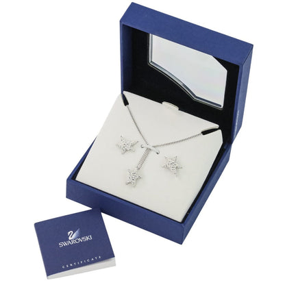 スワロフスキー フリッカー スター ネックレス ピアス セット