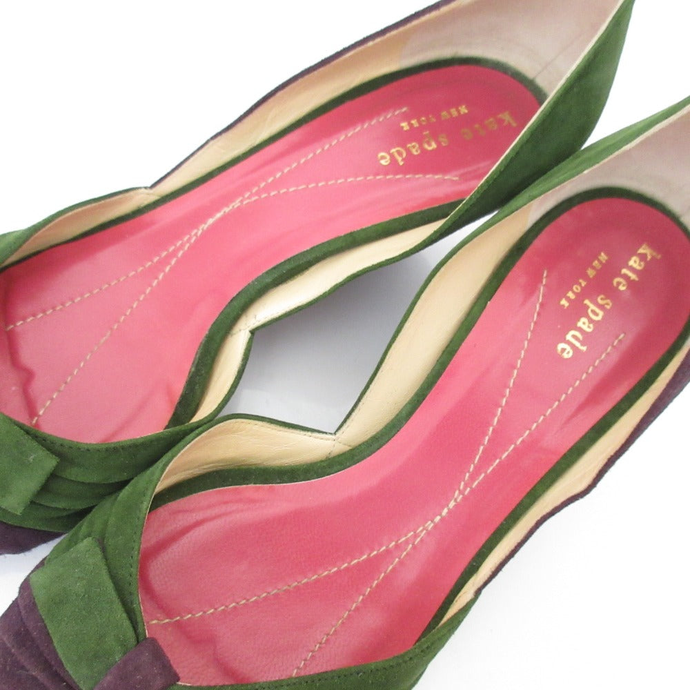 ケイトスペード スエード ウェッジ パンプス