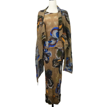 PLEATS PLEASE ロング ドレス 2way トップ ショール セット