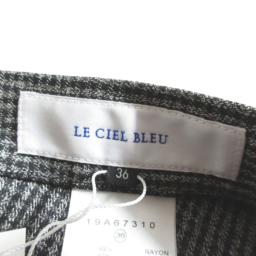 LE CIEL BLEU ハウンドトゥース ロング スカート