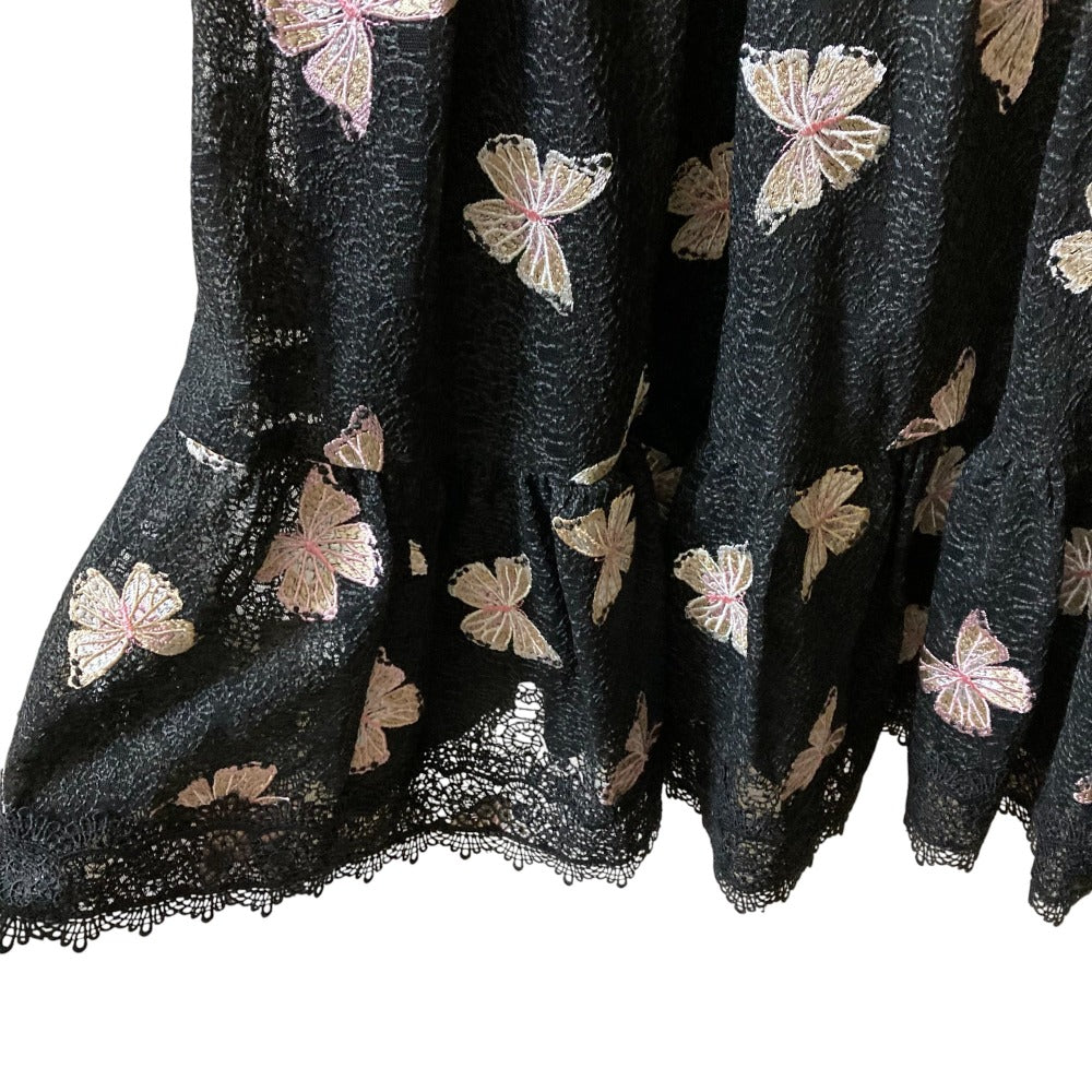 ケイトスペード バタフライ 刺繍 レース ドレス