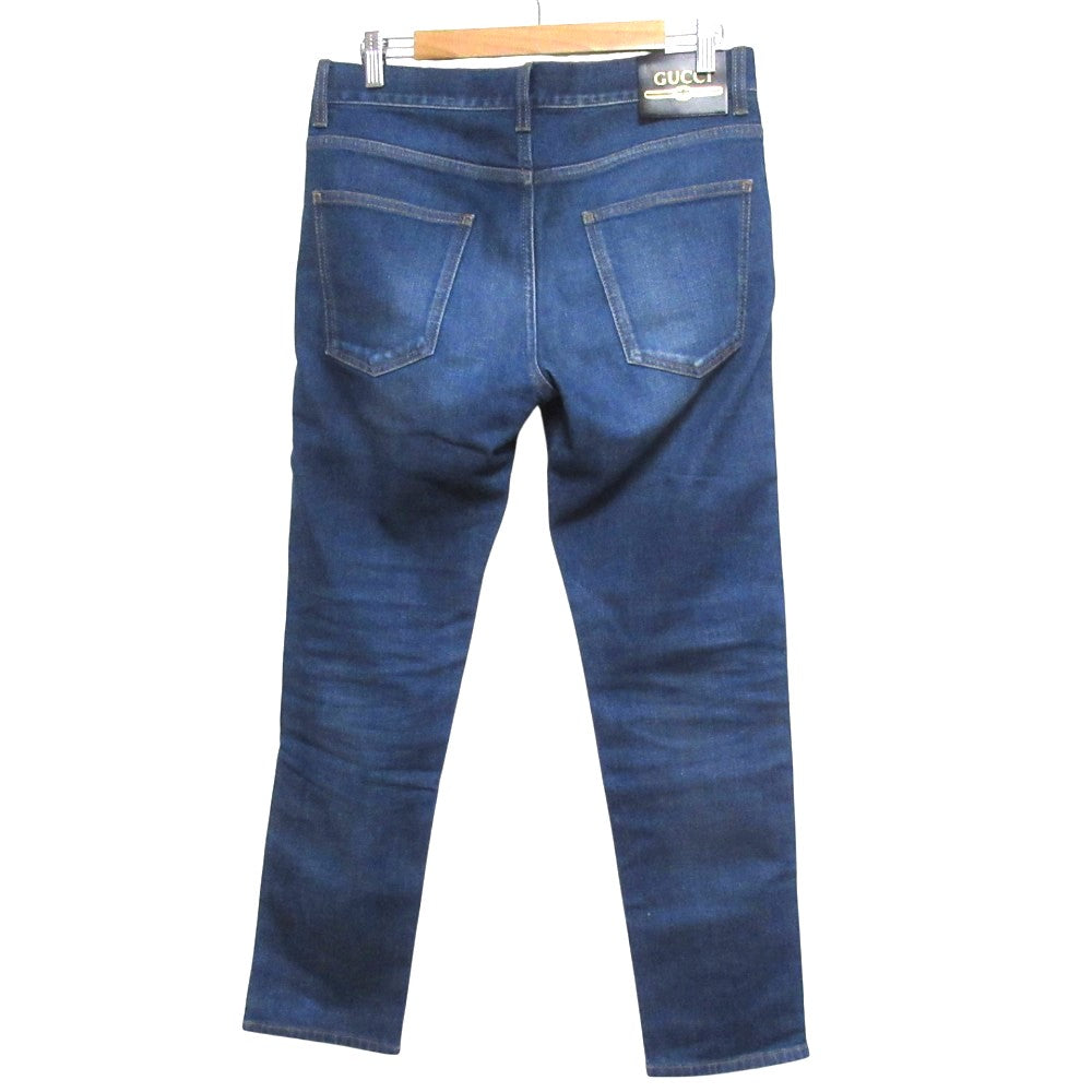 グッチ ロゴ パッチ デニム パンツ