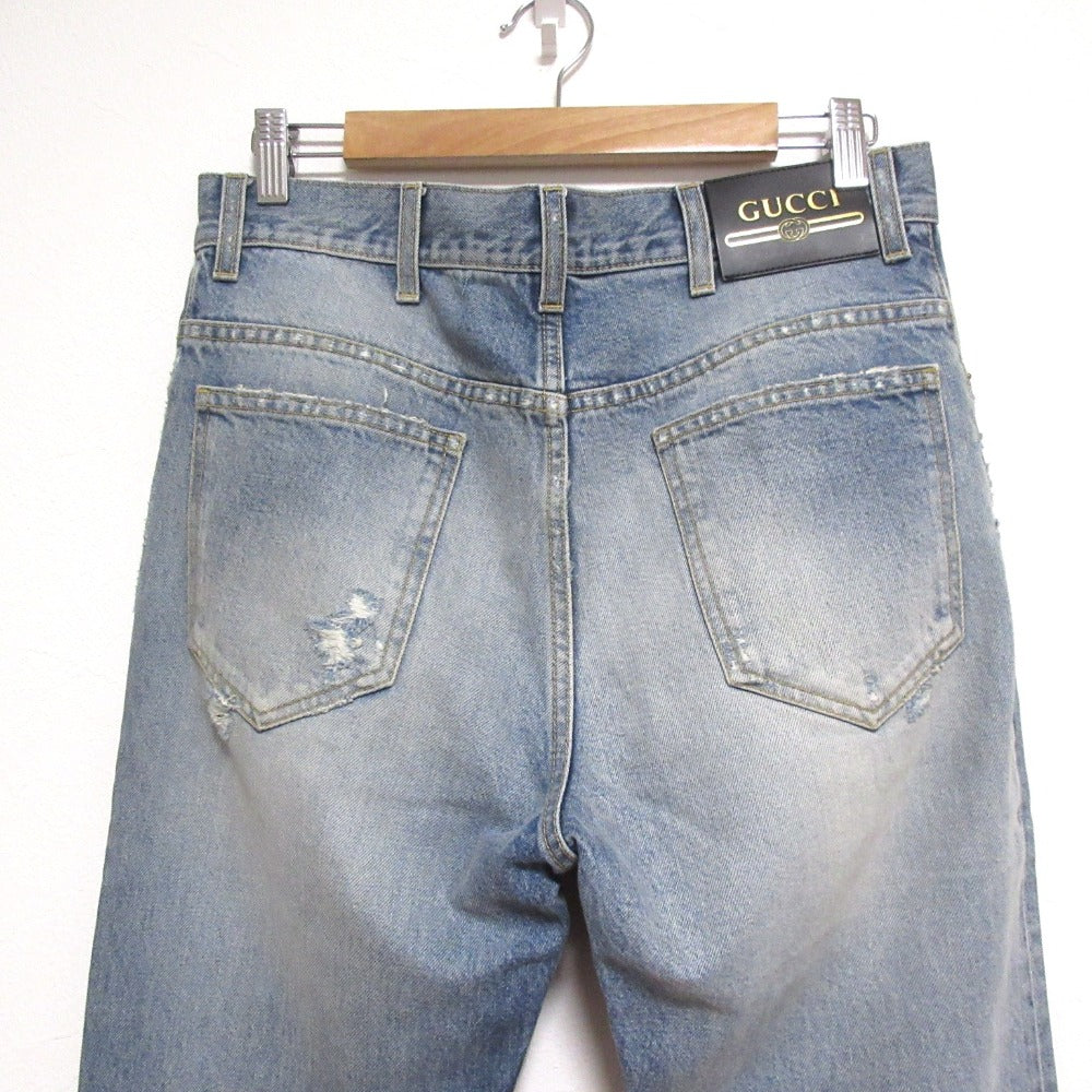 グッチ ロゴパッチ デニムパンツ