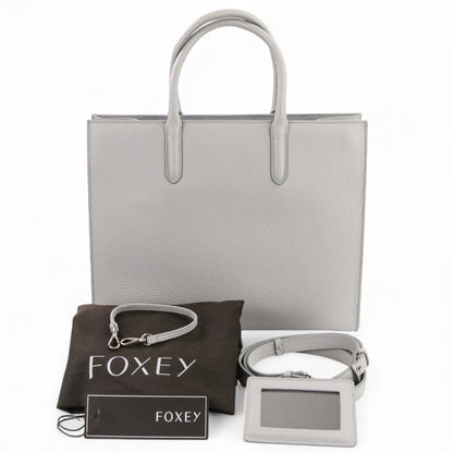 FOXEY レザー 2way ハンドバッグ