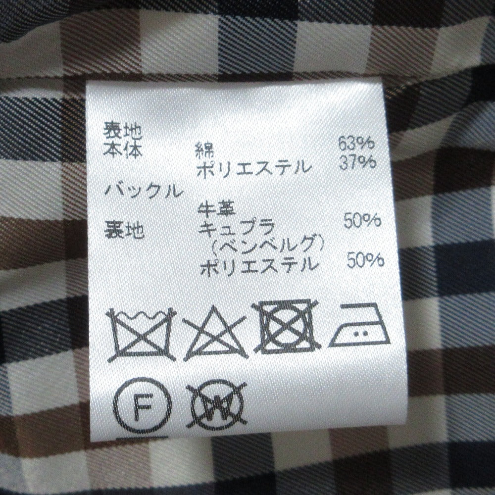 アクアスキュータム チェック ベルテッド ロングトレンチコート