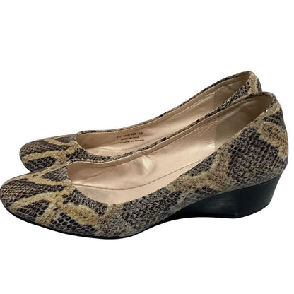 コールハーン SADIE WEDGE スネーク ウェッジソール パンプス