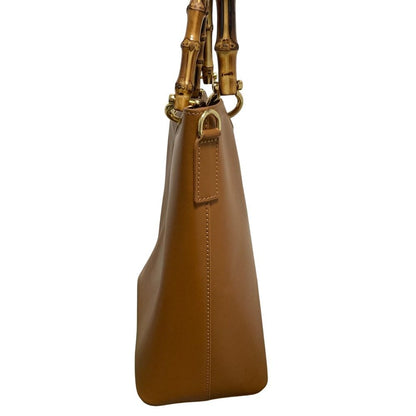 BEVINI バンブー ハンドル レザー 2way トート バッグ
