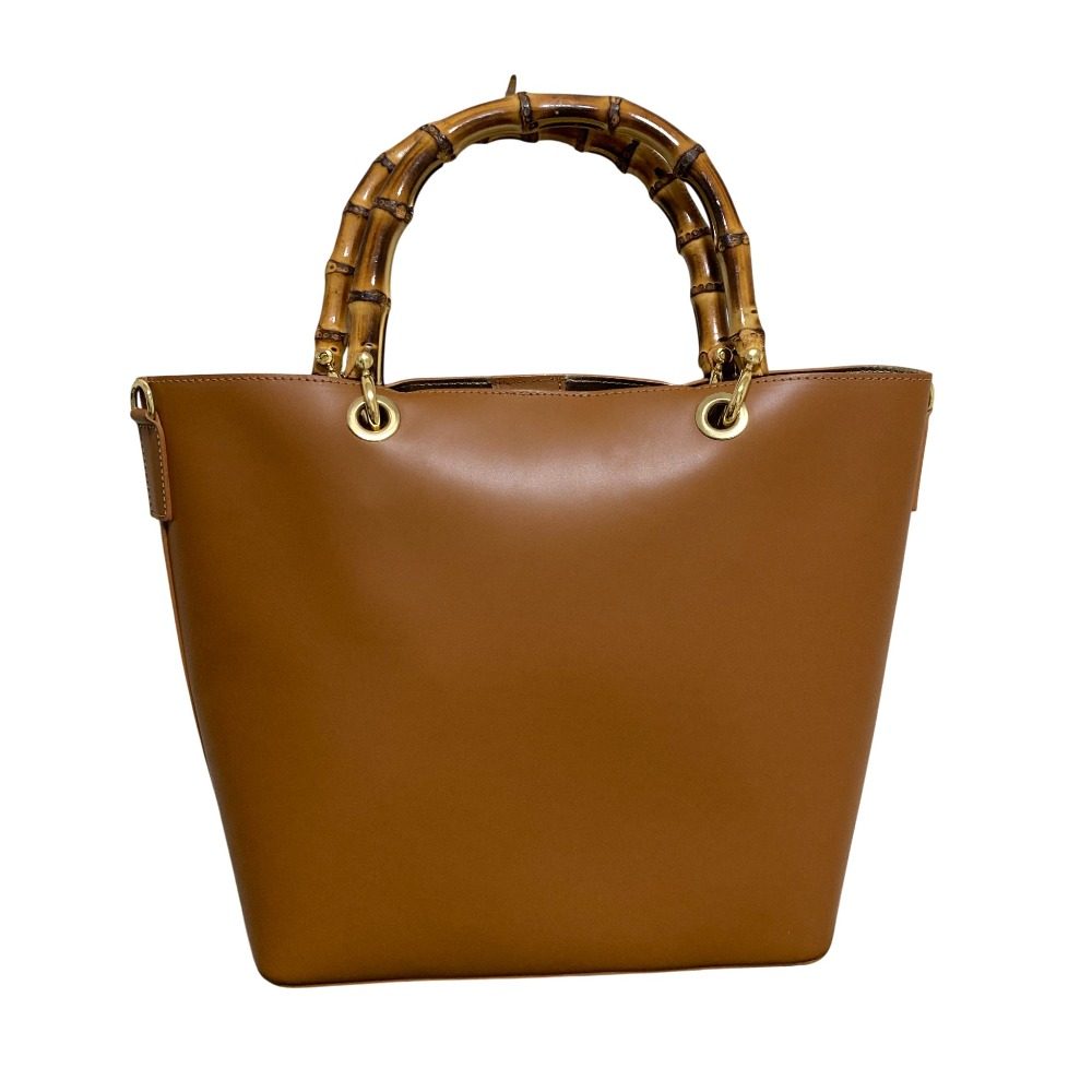 BEVINI バンブー ハンドル レザー 2way トート バッグ