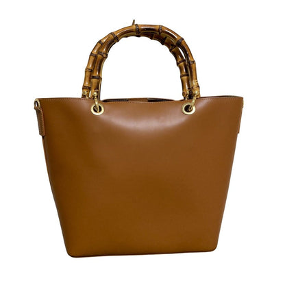 BEVINI バンブー ハンドル レザー 2way トート バッグ