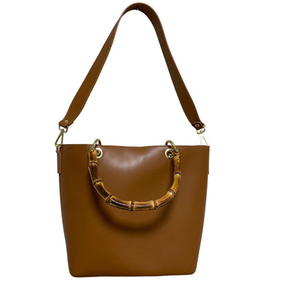 BEVINI バンブー ハンドル レザー 2way トート バッグ