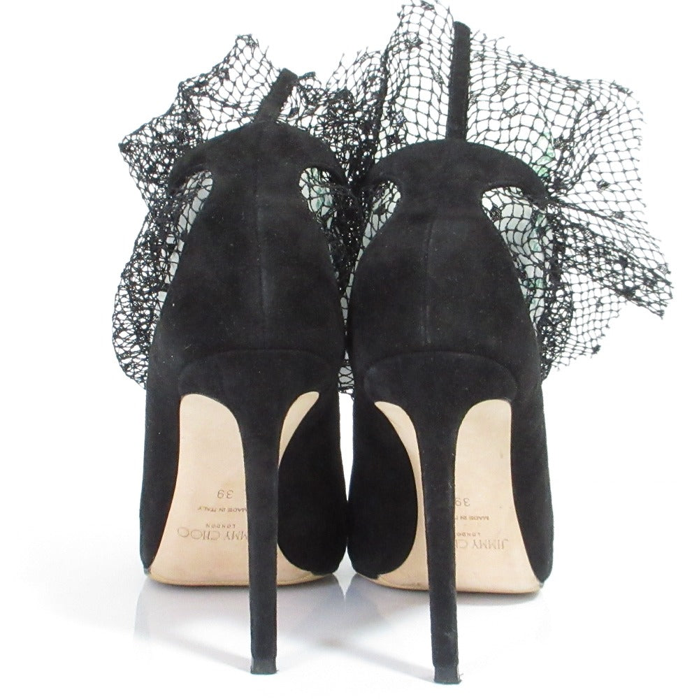 ジミー チュウ LEANNE 100 レース スエード パンプス