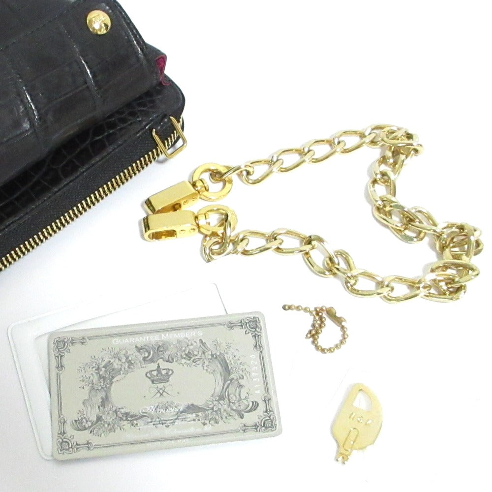 ADMJ クロコ 型押し レザー 長財布