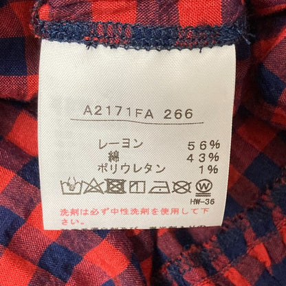 PINK HOUSE チェック フリル レース ロング ドレス