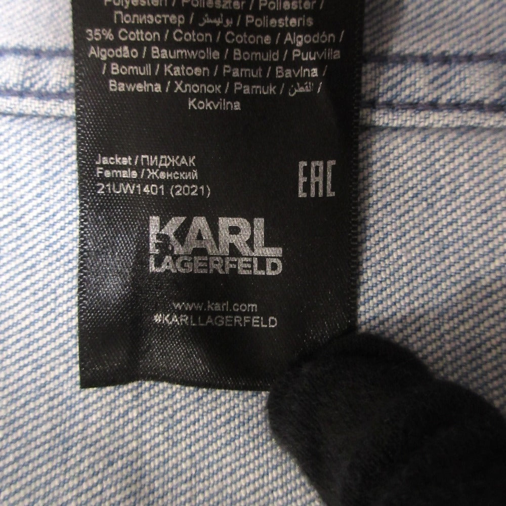 Karl Lagerfeld フラワー プリント デニム ジャケット