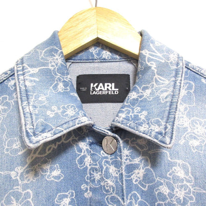 Karl Lagerfeld フラワー プリント デニム ジャケット