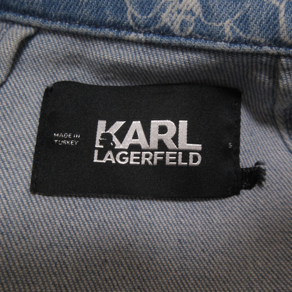 Karl Lagerfeld フラワー プリント デニム ジャケット