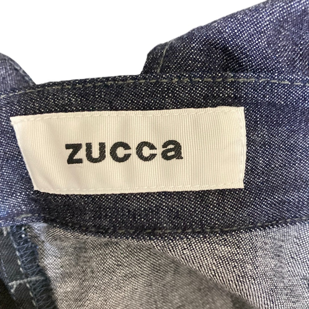 ZUCCa デニム プリーツ ドッキング スカート