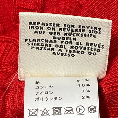 エルメス シェーヌダンクルジャガード カシミヤノースリーブニット38