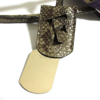 フルラ パイソン エンボス バッグ