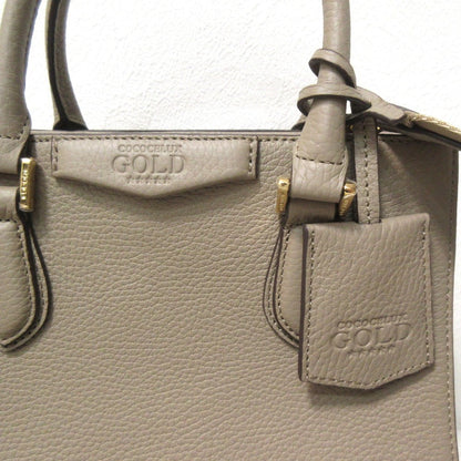 COCOCELUX GOLD 2way レザー ハンドバッグ