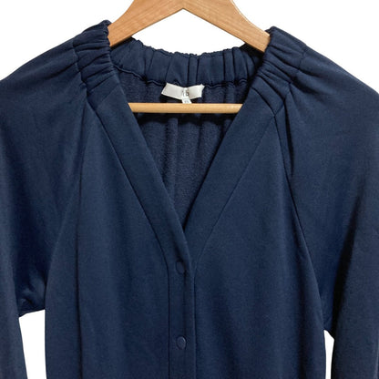 tibi Vネックジャージーロングカーディガンコート