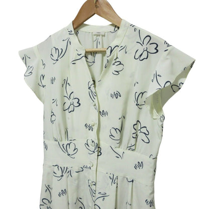 IENA デシンプリントロングシャツワンピース