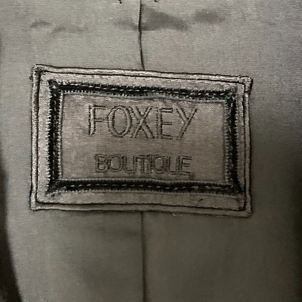 FOXEY クールプレイド ノースリーブワンピース