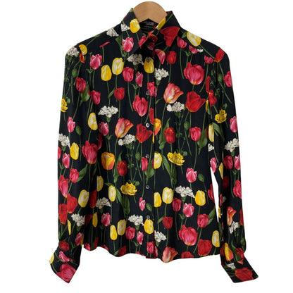 ドルチェ&ガッバーナ シルク フラワー プリント シャツ