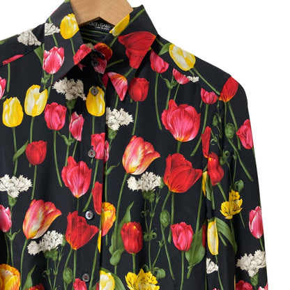 ドルチェ&ガッバーナ シルク フラワー プリント シャツ